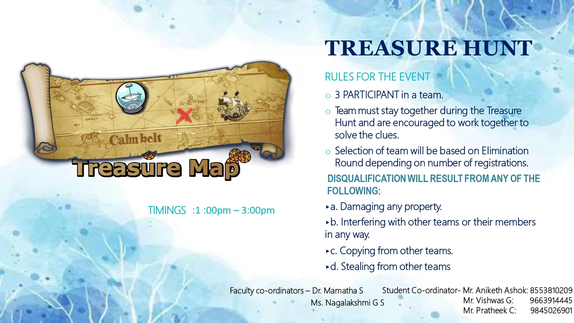 Treasure Hunt competition at NHC Kasturinagar -MUDRA