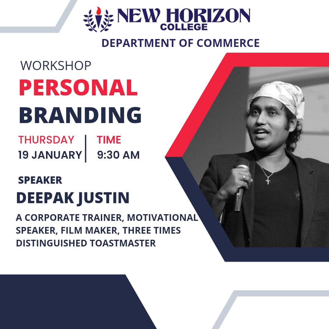 New Horizon College Kasturinagar Workshop on Personal Branding