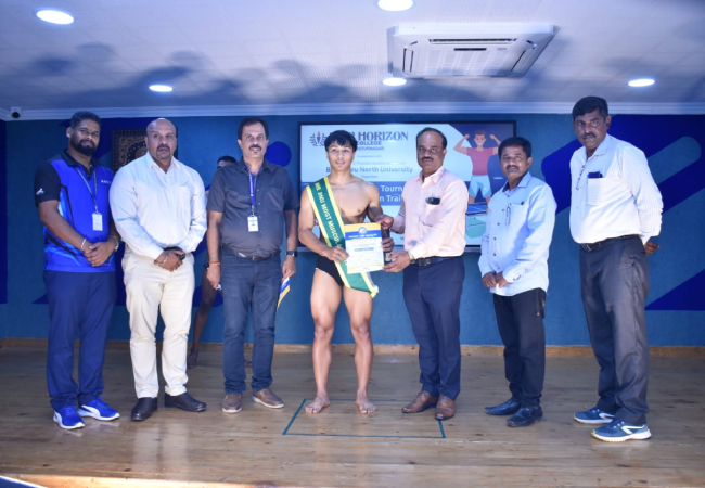 Bangaluru North University and New Horizon College of Kasturinagar organized Table Tennis for Men Women and Best Physique Competition for Men 2