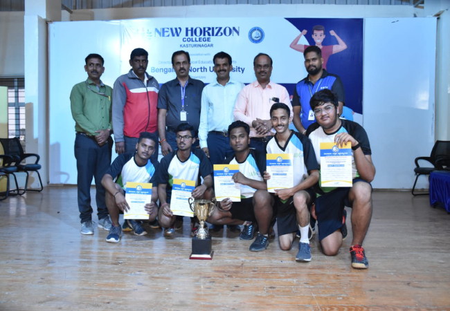 Bangaluru North University and New Horizon College of Kasturinagar organized Table Tennis for Men Women and Best Physique Competition for Men 3