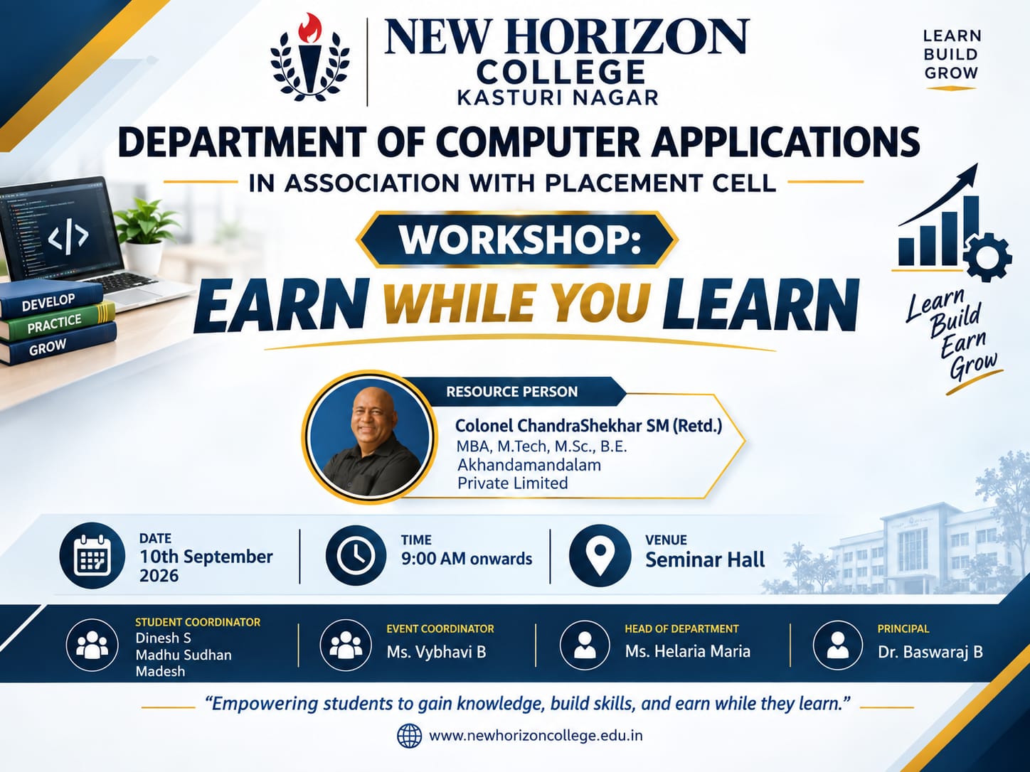 earn with learn poster